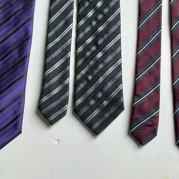 Hugo Boss lot of 3 slim striped ties made in Italy 🇮🇹 - Picture 6 of 8